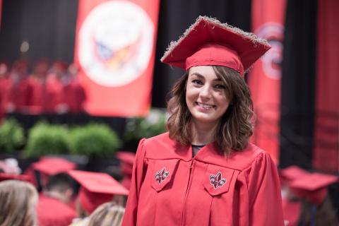 Kailee Clinton-Marikar was among the University of Louisiana at Lafayette's first online General Studies graduates.